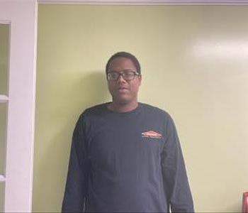 Young man standing with a Servpro sweatshirt on